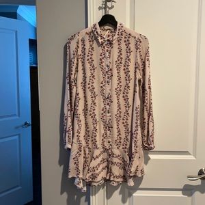 Free People floral shirt dress